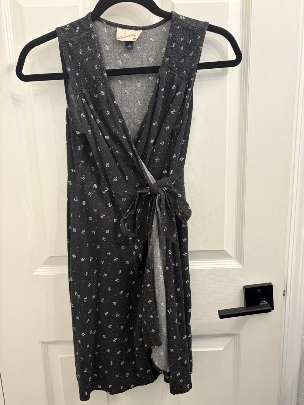 Universal Thread Black Floral Wrap Dress